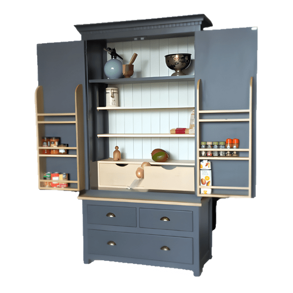 The Country Pantry Unit is the ideal cabinet that decorates your kitchen and personalize it according to your stylistic preferences.