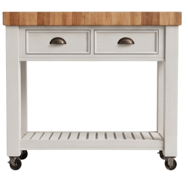 COUNTRY KITCHEN BUTCHER BLOCK 2 DRAWER