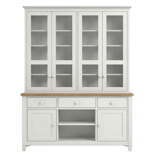 COUNTRY KITCHEN DISPLAY CABINET GLASS DOOR - REEDED GLASS